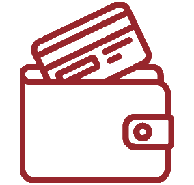 Red icon wallet