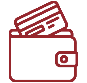 Red icon wallet