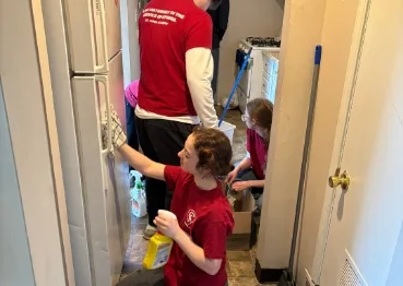 Preparing apartments for new families.