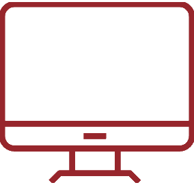 Red icon computer monitor