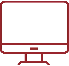Red icon computer monitor