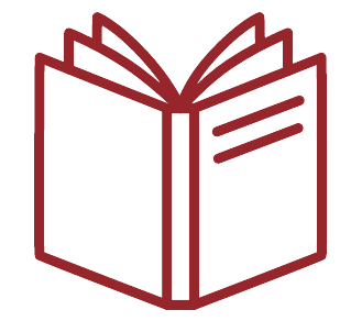 red icon of book